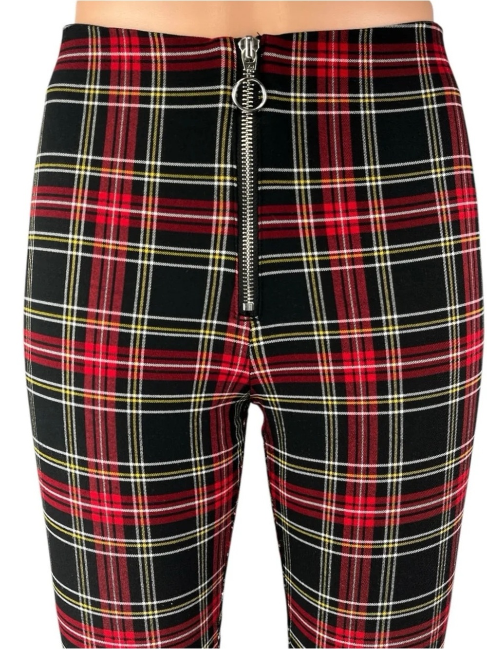 Zara Plaid Red & Black Men's Zip-Front Shorts
